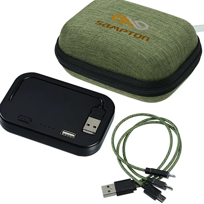 Ridge Line Built-in Cable Power Bank with 3-in-1 Cable