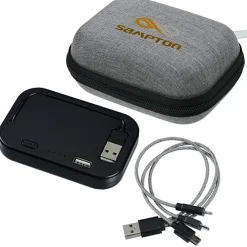 Ridge Line Built-in Cable Power Bank with 3-in-1 Cable