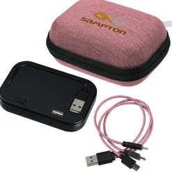 Ridge Line Built-in Cable Power Bank with 3-in-1 Cable