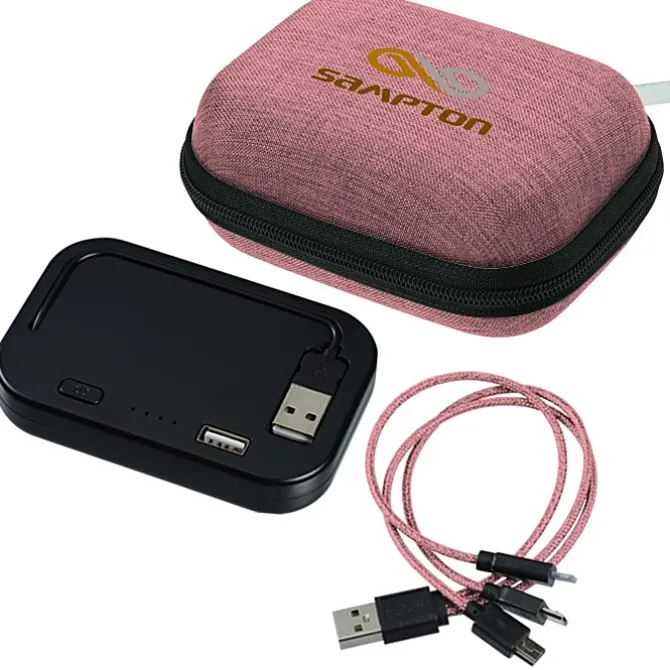 Ridge Line Built-in Cable Power Bank with 3-in-1 Cable