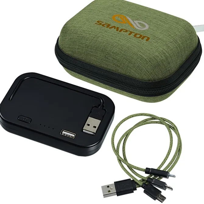 Ridge Line Built-in Cable Power Bank with 3-in-1 Cable