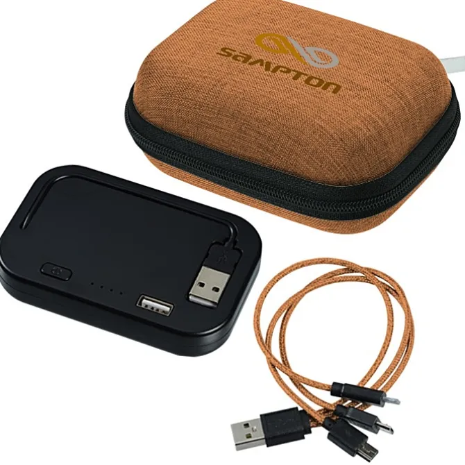 Ridge Line Built-in Cable Power Bank with 3-in-1 Cable