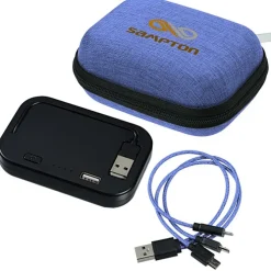 Ridge Line Built-in Cable Power Bank with 3-in-1 Cable