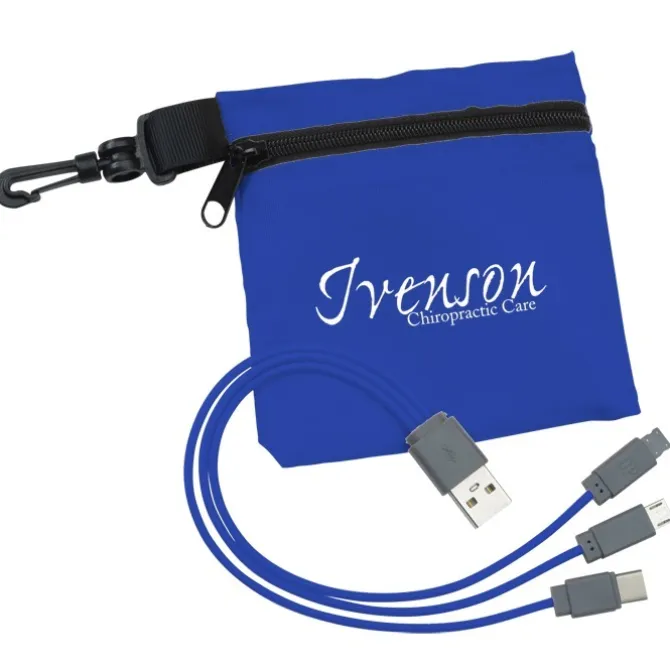 Ripstop Pouch with 3-in-1 Charging Cable