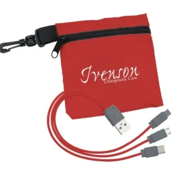 Ripstop Pouch with 3-in-1 Charging Cable