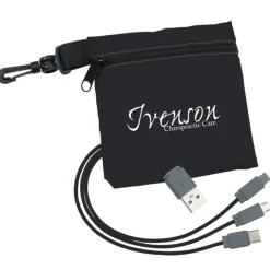 Ripstop Pouch with 3-in-1 Charging Cable