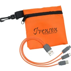 Ripstop Pouch with 3-in-1 Charging Cable