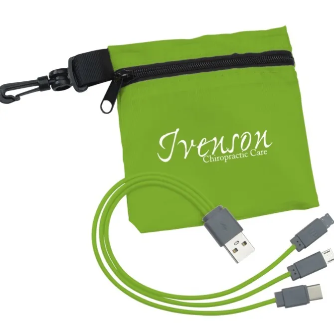 Ripstop Pouch with 3-in-1 Charging Cable