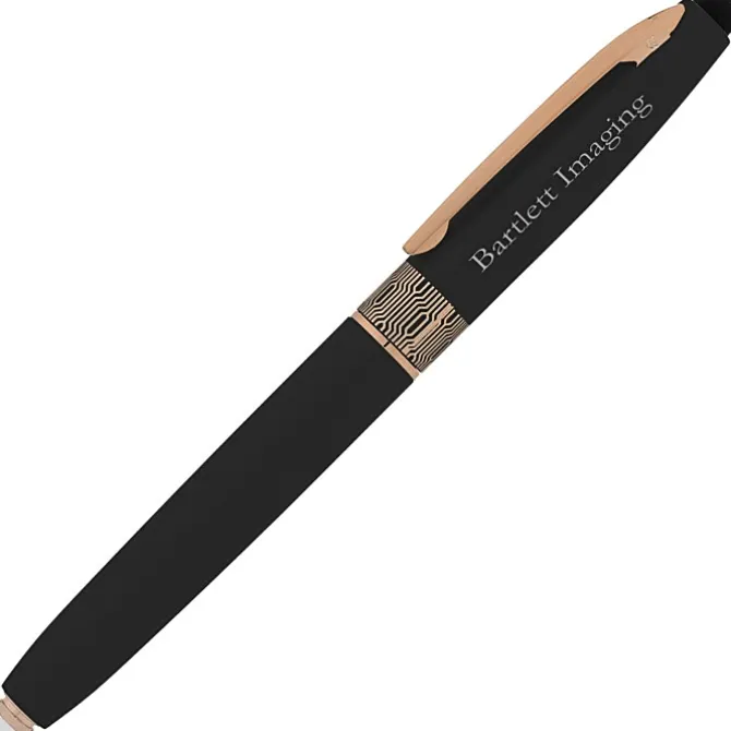Rosa Soft Touch Stylus Metal Pen with Flashlight