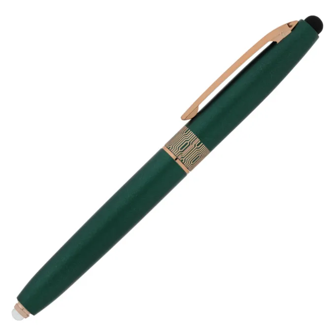 Rosa Soft Touch Stylus Metal Pen with Flashlight