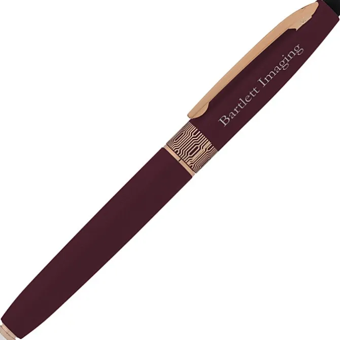 Rosa Soft Touch Stylus Metal Pen with Flashlight