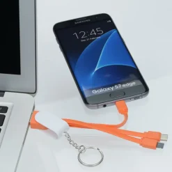 Rotate Charging Cable Keychain