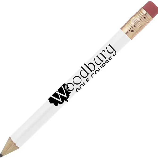 Round Golf Pencil with Eraser