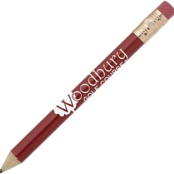 Round Golf Pencil with Eraser