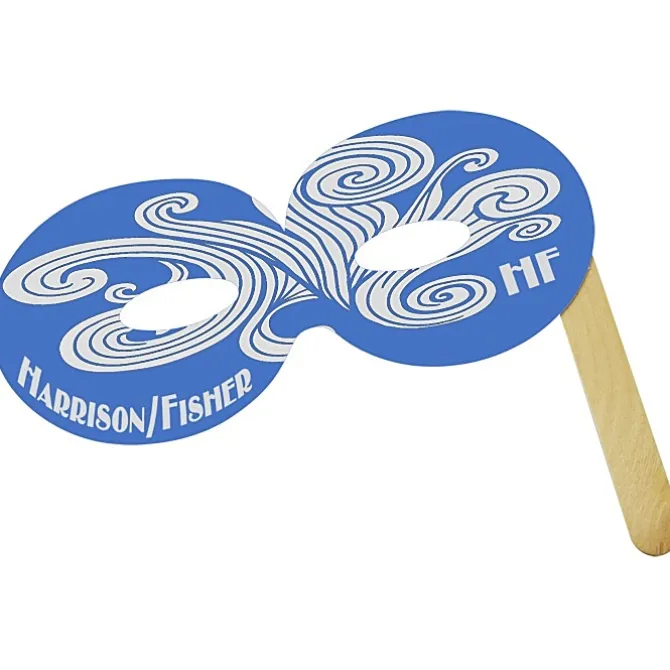 Round Mask with Stick - Colors