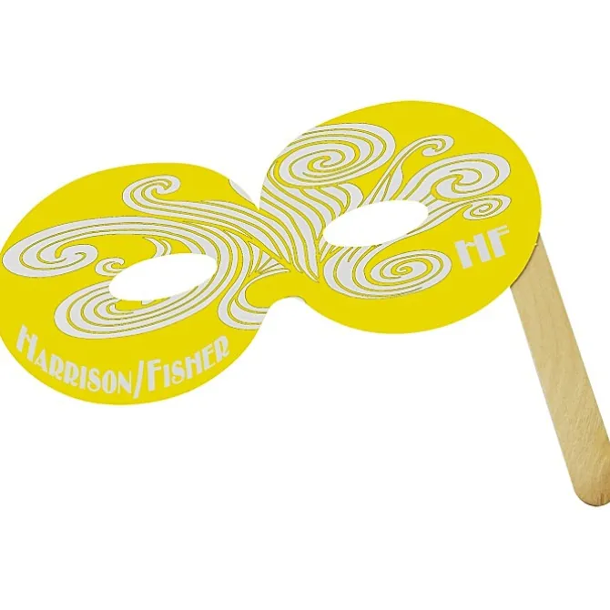 Round Mask with Stick - Colors