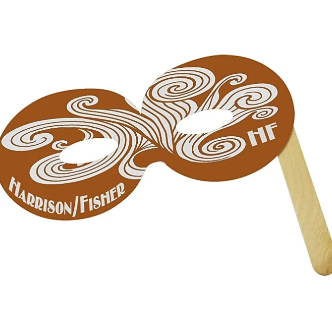 Round Mask with Stick - Colors