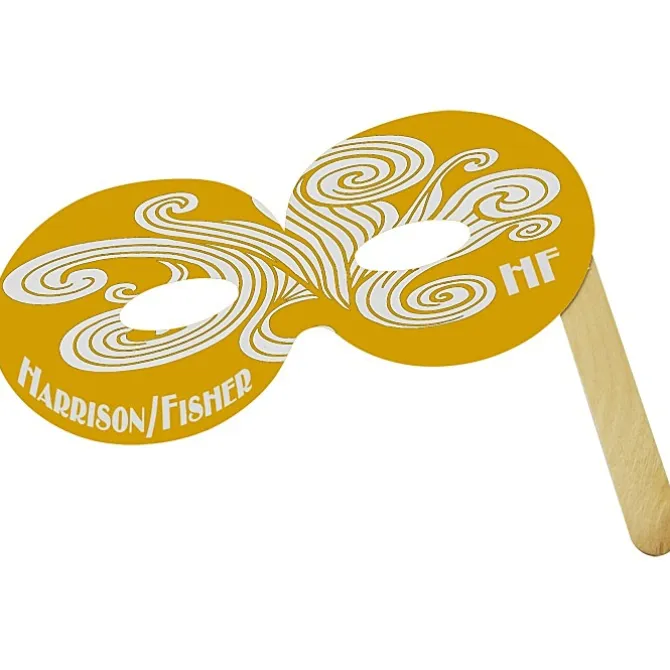 Round Mask with Stick - Colors