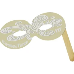 Round Mask with Stick - Colors