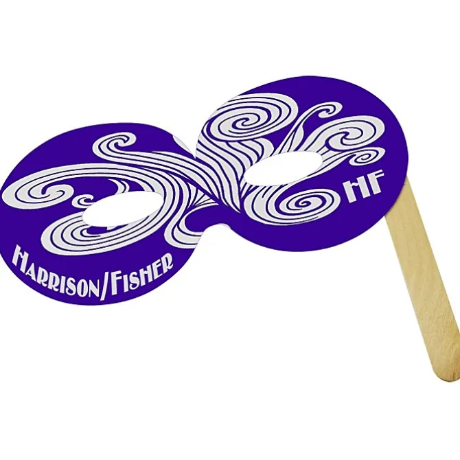 Round Mask with Stick - Colors