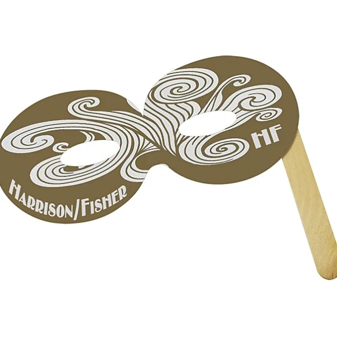 Round Mask with Stick - Colors