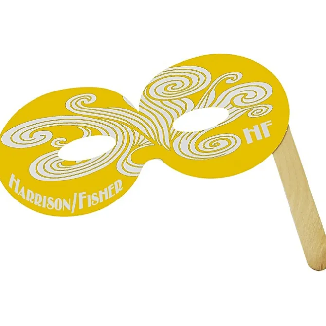Round Mask with Stick - Colors