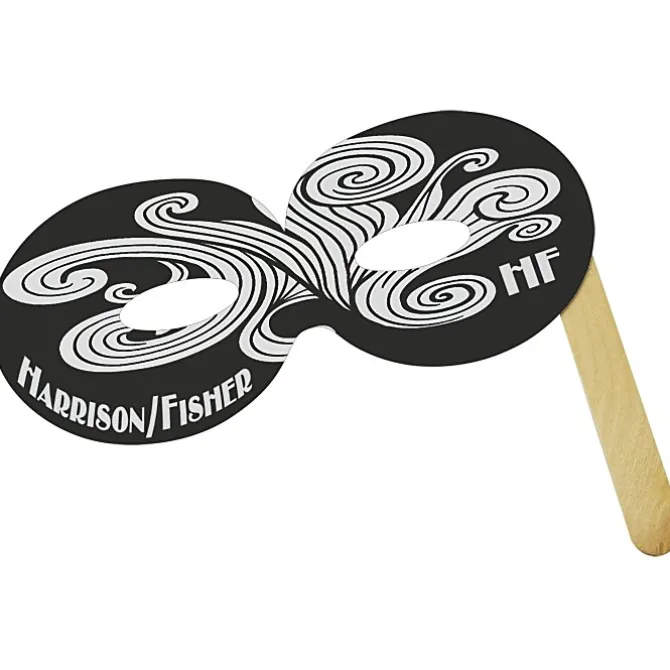 Round Mask with Stick - Colors