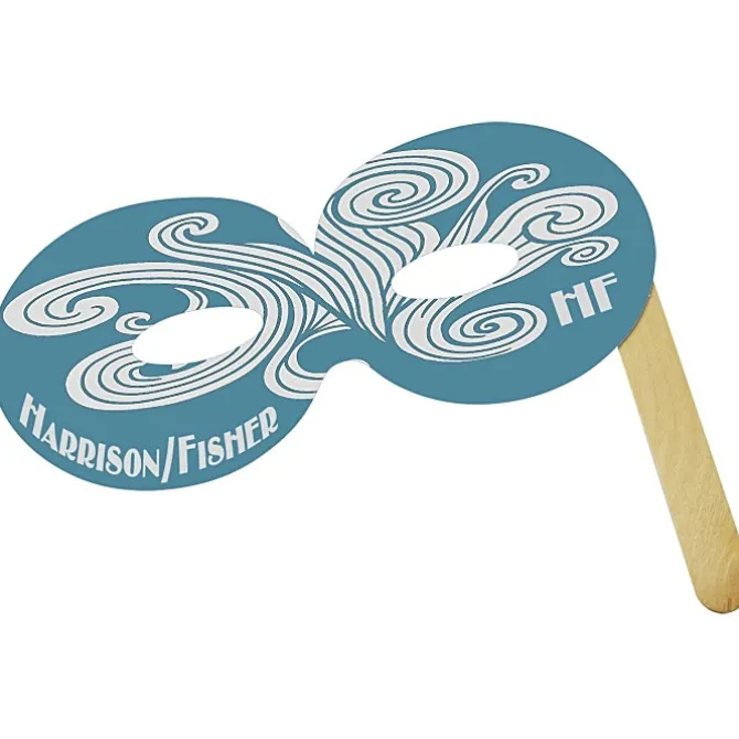 Round Mask with Stick - Colors