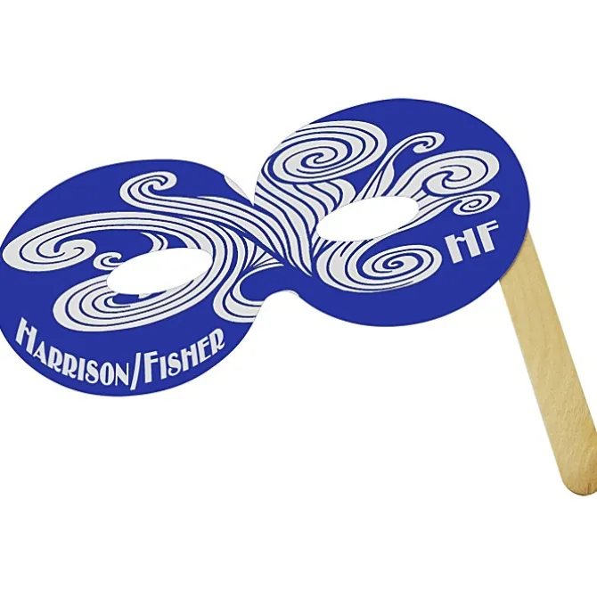 Round Mask with Stick - Colors
