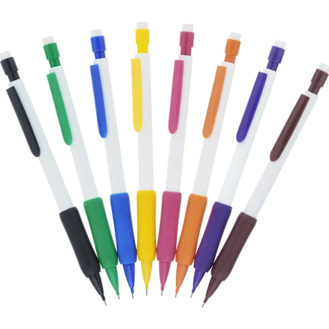 Rubber Grip Mechanical Pencil - White