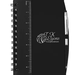 Ruler Notebook with Flags and Pen