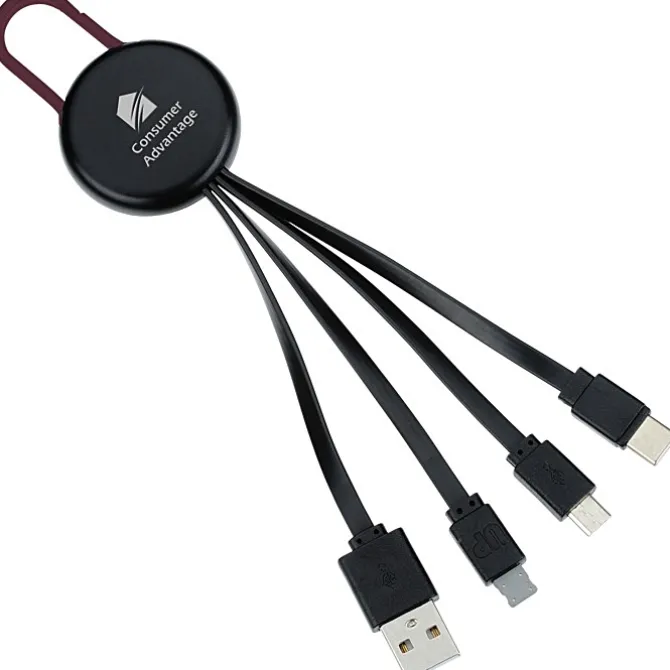 Ryder Charging Cable - Black - Light-Up Logo