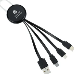 Ryder Charging Cable - Black - Light-Up Logo