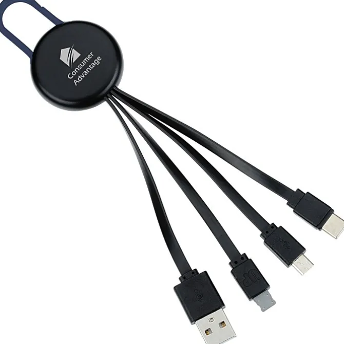 Ryder Charging Cable - Black - Light-Up Logo