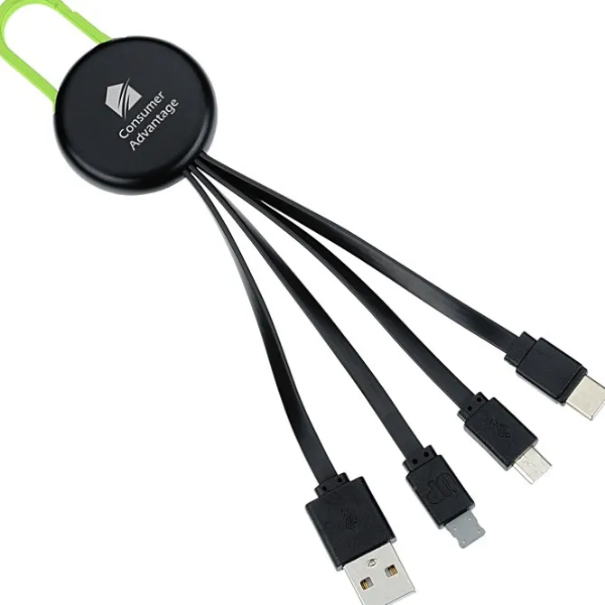 Ryder Charging Cable - Black - Light-Up Logo