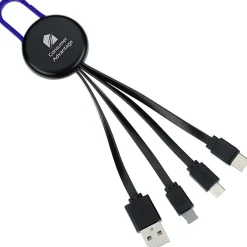Ryder Charging Cable - Black - Light-Up Logo