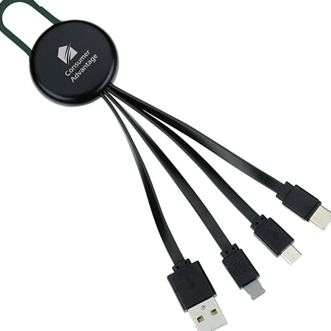 Ryder Charging Cable - Black - Light-Up Logo