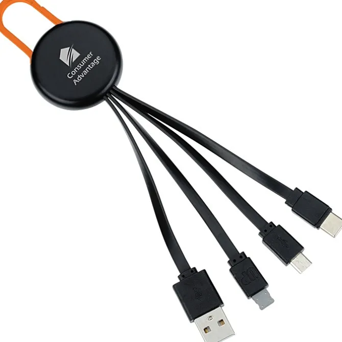 Ryder Charging Cable - Black - Light-Up Logo