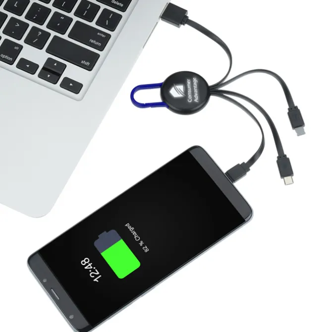 Ryder Charging Cable - Black - Light-Up Logo