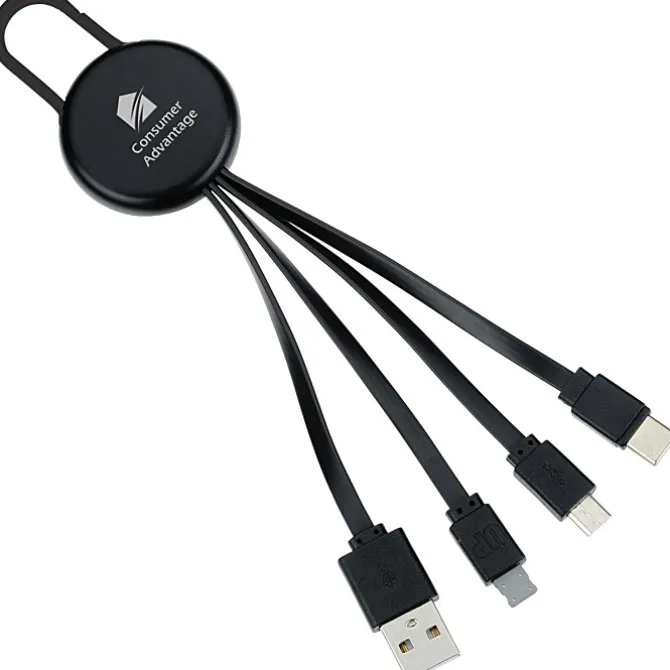 Ryder Charging Cable - Black - Light-Up Logo