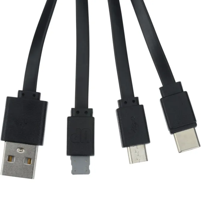 Ryder Charging Cable - Black - Light-Up Logo