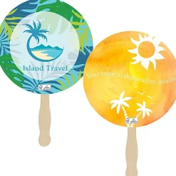 Sandwich Hand Fan - 8 inches Round