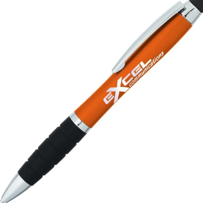 Sanibel Light-Up Logo Stylus Twist Pen - 24 hr