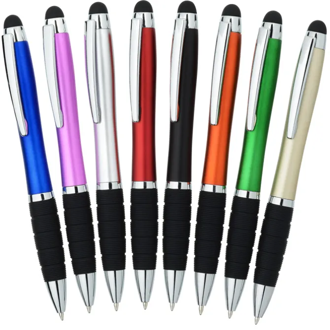 Sanibel Light-Up Logo Stylus Twist Pen - 24 hr