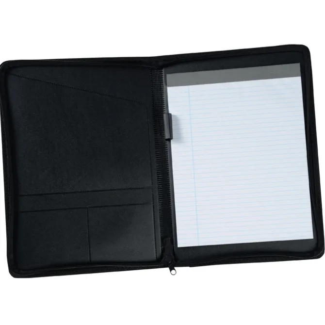 Script Zippered Padfolio