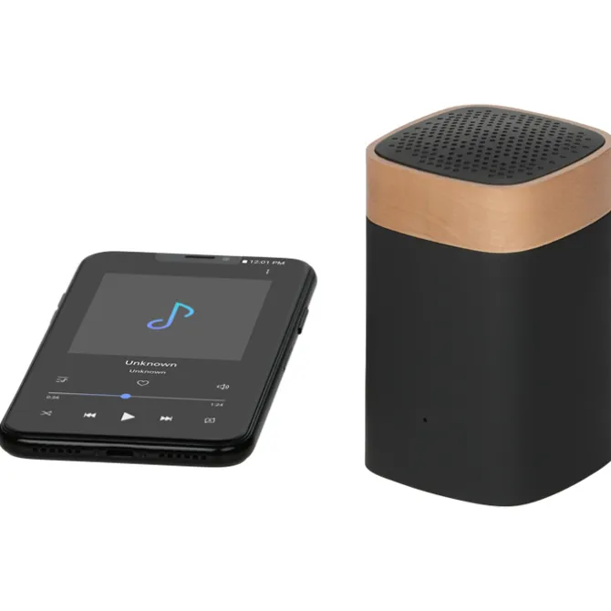 SCX Axel Light-Up Logo Wireless Speaker – Maple Wood
