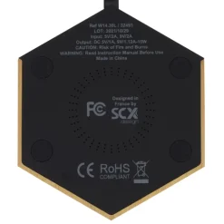 SCX Bamboo Light-Up Logo Hexa Wireless Charger