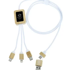 SCX Light-Up Logo Bamboo Charging Cable