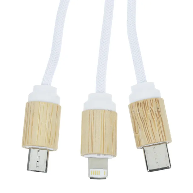 SCX Light-Up Logo Bamboo Charging Cable