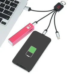 SCX Stellar Light-Up Logo Charging Cable - Rectangle